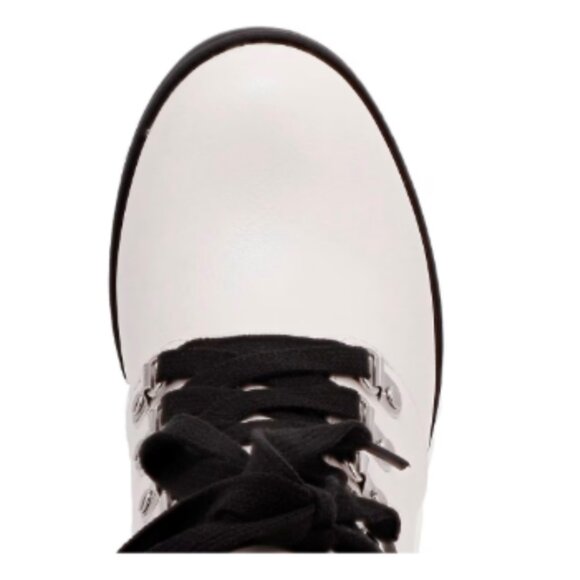 New MIA lace-up combat boots Black and White Women's size 10 - Picture 4 of 6